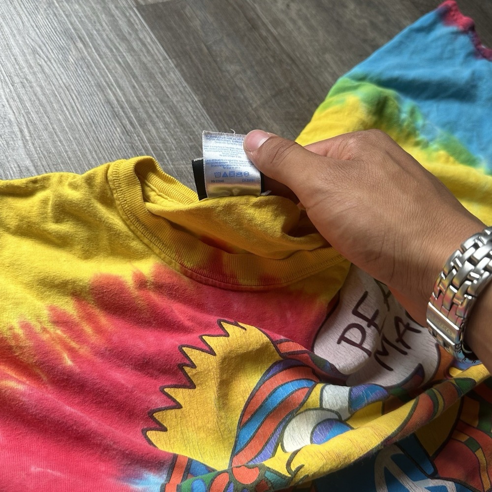 Liquid Blue Bart Simpsons Tie Dye T-Shirt XL 2013 USA Peace Man Vintage - Picture 8 of 8